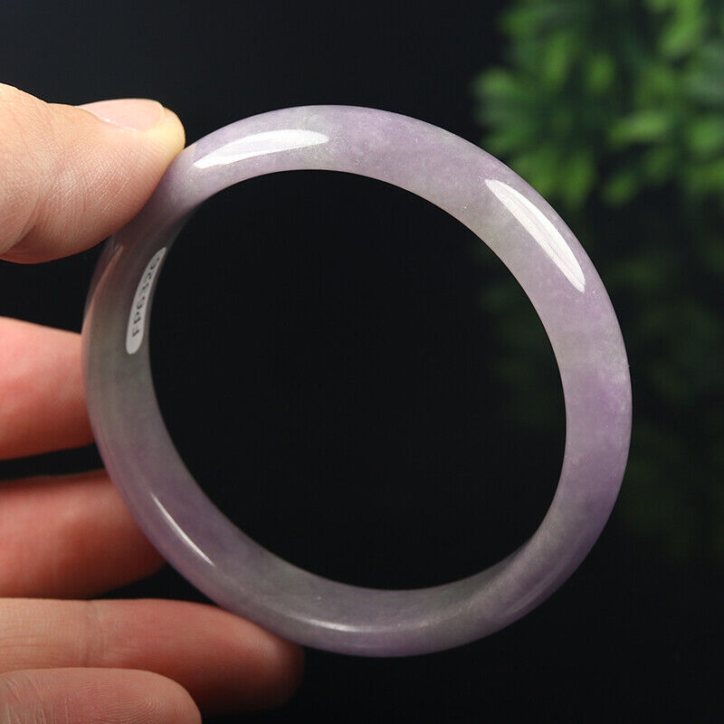 VINTAGE Medium Jadeite Lavender Jade Bangle Size 58mm D326 - JazzyJewelbyAmina