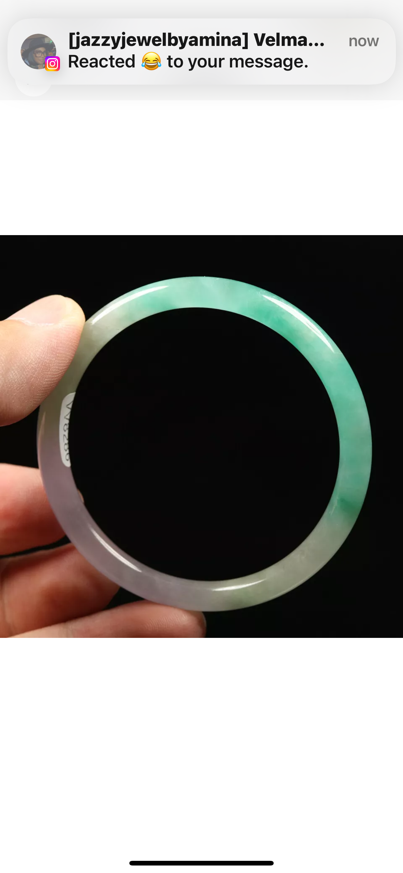 VINTAGE XS Jadeite Green/Lavender Icy Jade Bangle Size 54mm Round Princess Cut G286 - JazzyJewelbyAmina