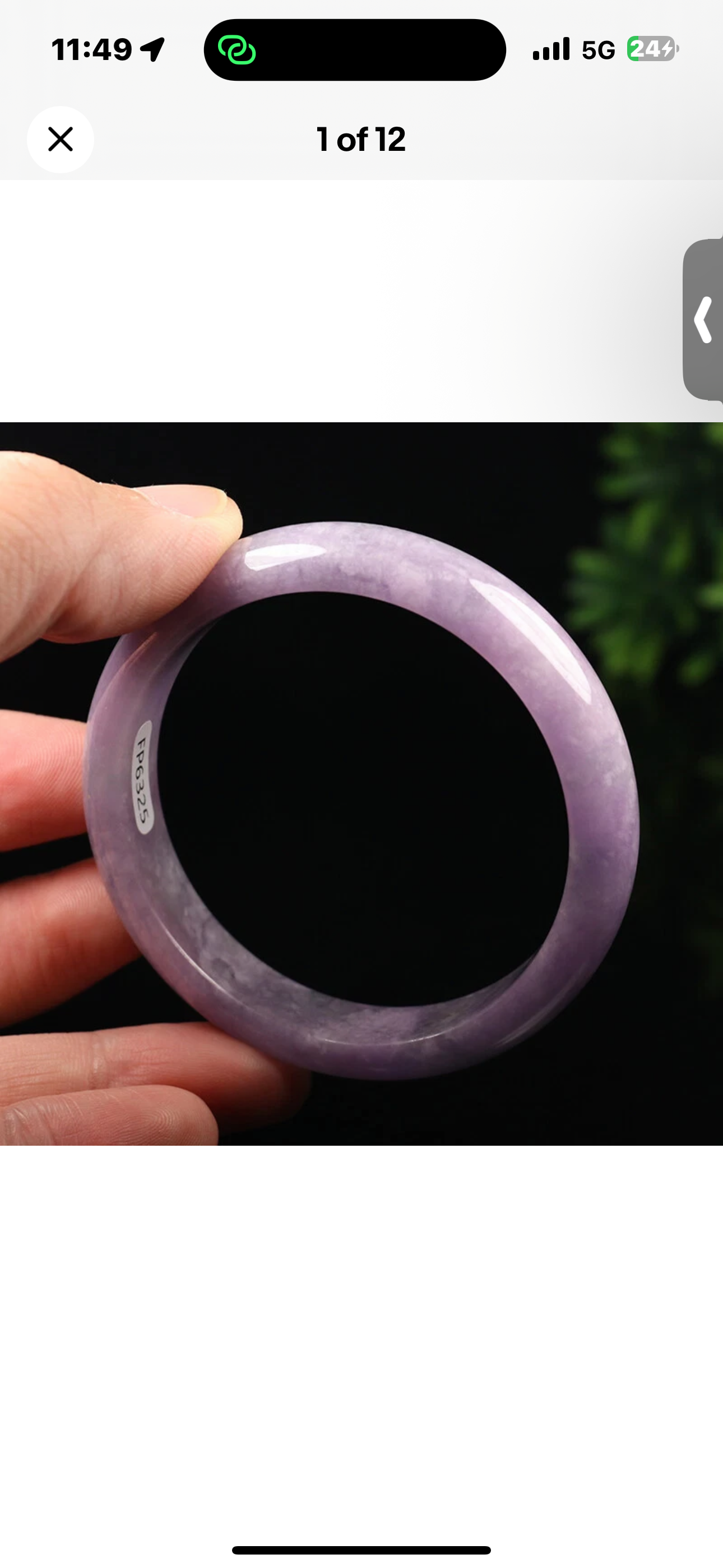 VINTAGE Medium Jadeite Lavender Jade Bangle Size 57 MM Rich Lavender Jade Shade G703 - JazzyJewelbyAmina
