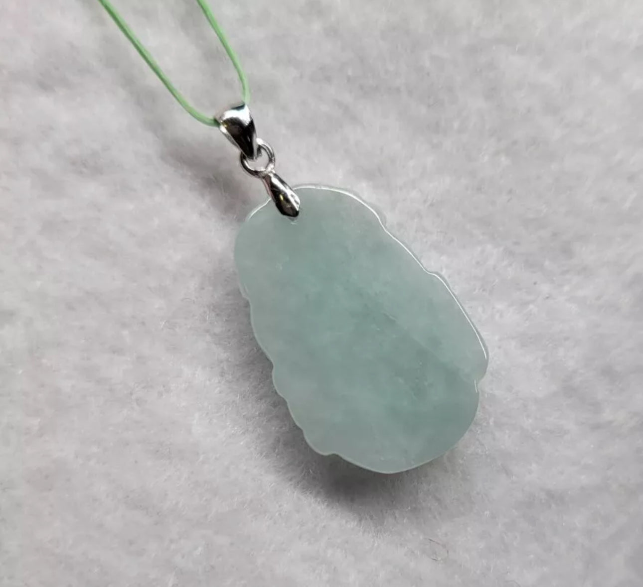 VINTAGE Jadeite Green/White Jade Snake Pendant Silver Tone Bail 2025 Chinese Lunar Zodiac D1217 - JazzyJewelbyAmina