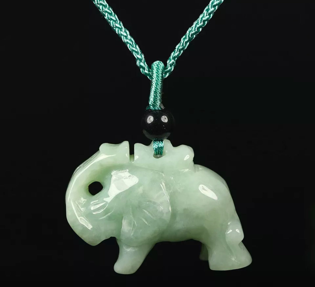VINTAGE Certified Jadeite Green Jade Pendant/Amulet. Trunk Up Brings Prosperity! F331 - JazzyJewelbyAmina