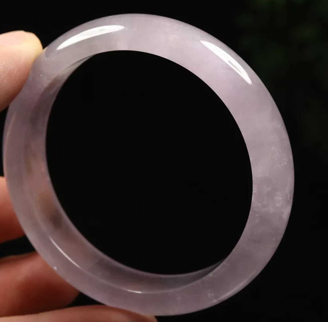 VINTAGE Small Jadeite Lavender Icy Jade Bangle Size 55mm S877 - JazzyJewelbyAmina
