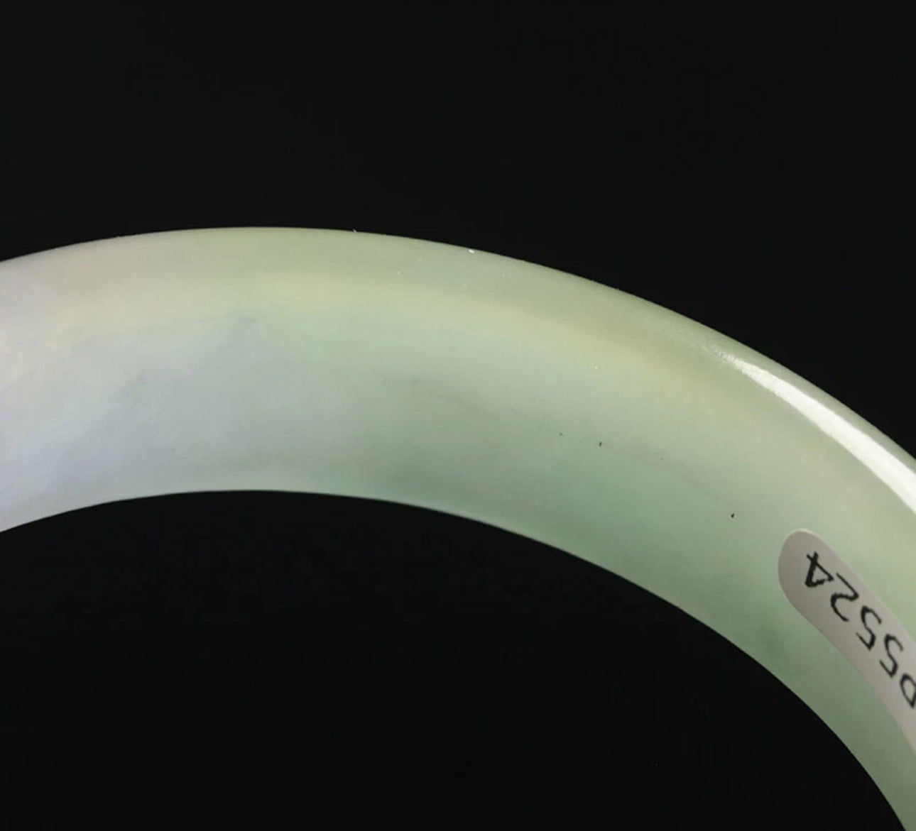 VINTAGE Medium Jadeite Green Jade Bangle Size 59 MM Unique Icy Jade G101 - JazzyJewelbyAmina