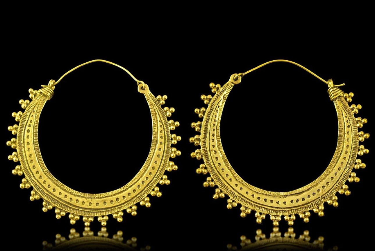 Handmade BOHO Brass Mandala Earrings - JazzyJewelbyAmina