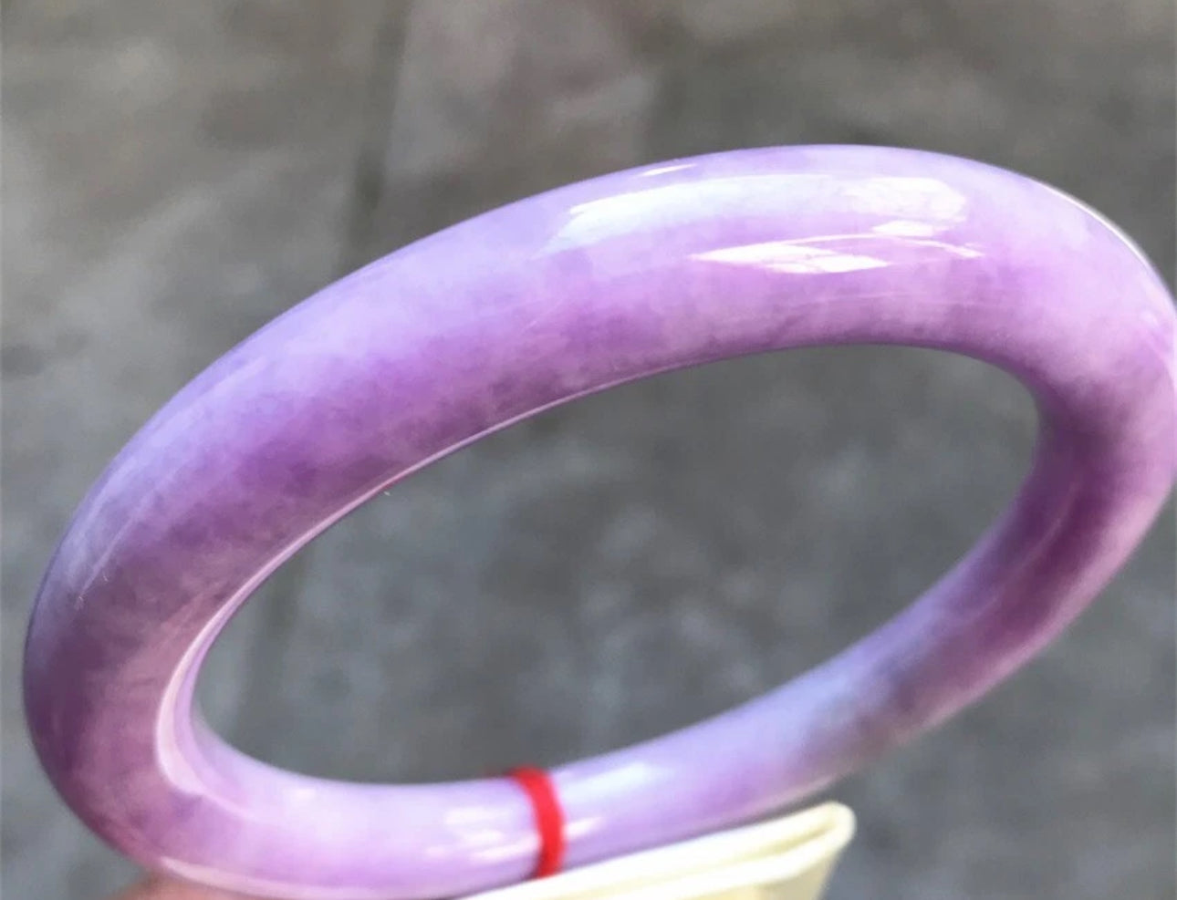 VINTAGE XXL Jadeite Deep Lavender Jade Bangle Size 74 mm Unique Fine Jade Piece U618