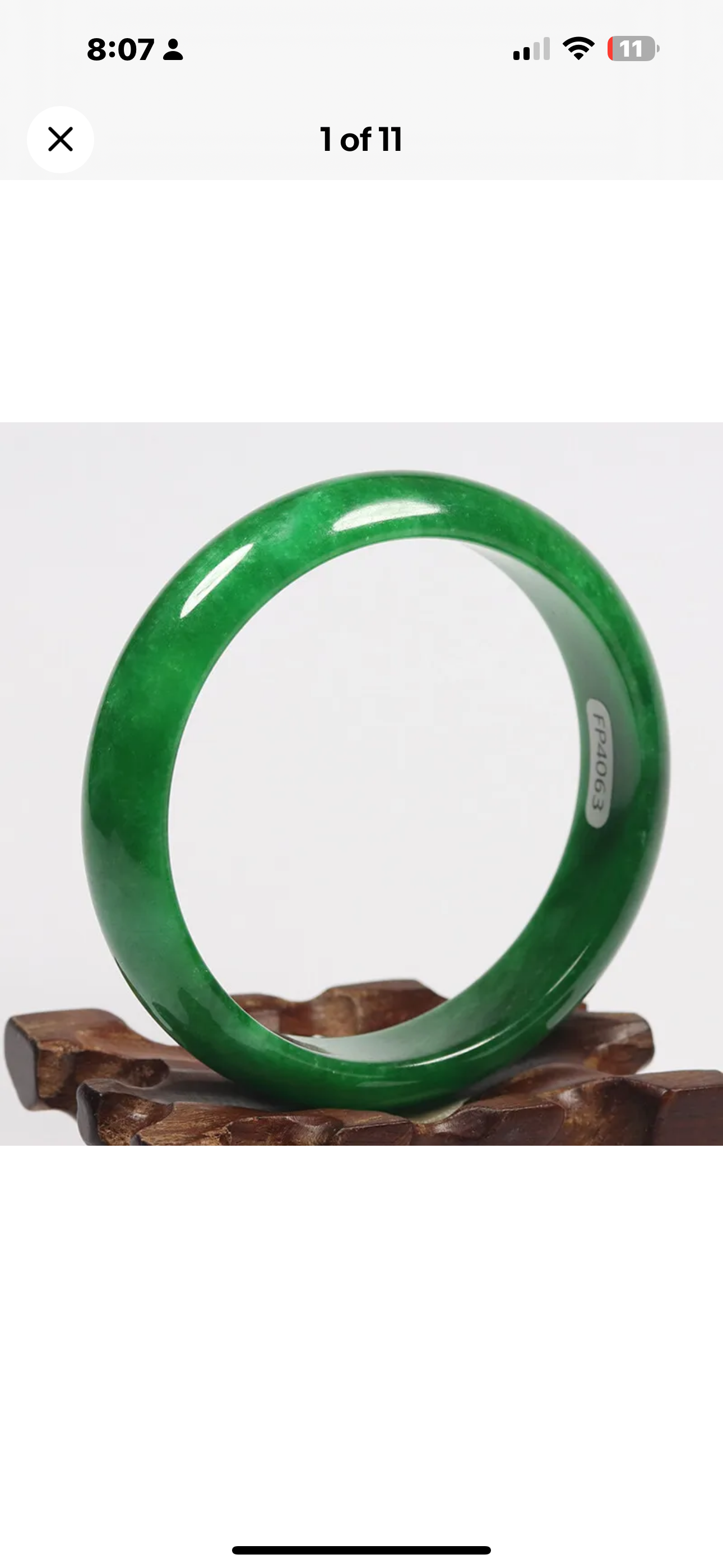 VINTAGE Medium Jadeite Green Jade Bangle Size 59mm A179 Emerald Green Jade! - JazzyJewelbyAmina