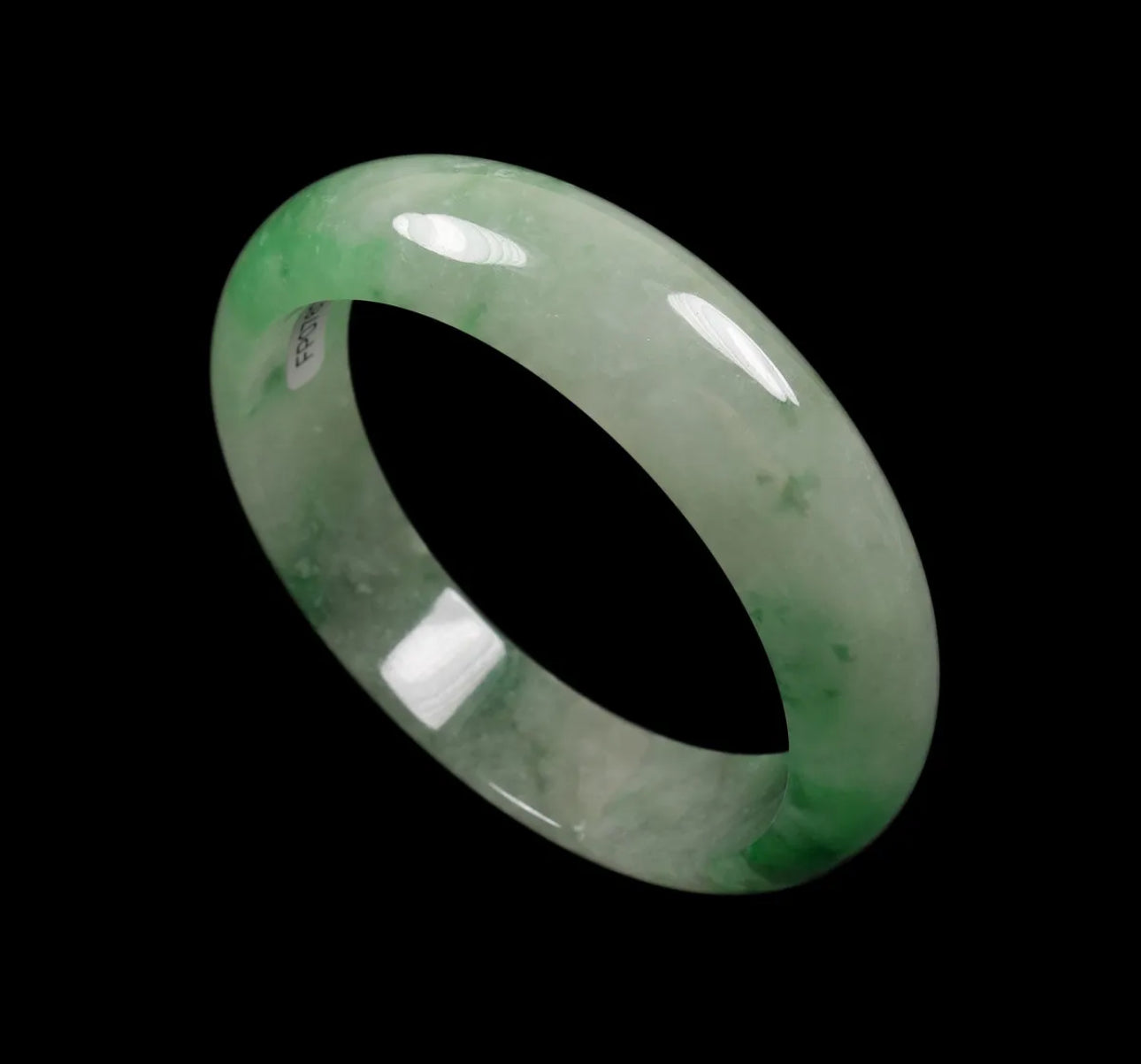 VINTAGE Medium Jadeite Green Jade Bangle Size 58mm Y577 - JazzyJewelbyAmina