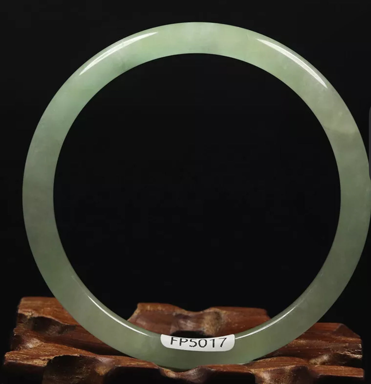 VINTAGE Medium Jadeite Green Icy Jade Bangle Size 57mm Round Princess Cut U087 - JazzyJewelbyAmina