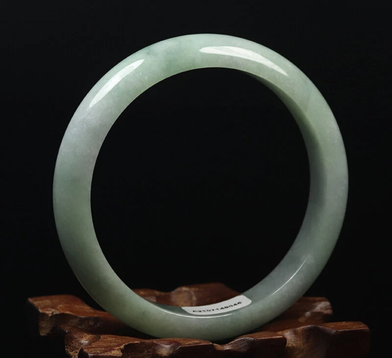 VINTAGE Medium Jadeite Green Jade Bangle Certified Size 58.5 MM Unique Jade Piece G345 - JazzyJewelbyAmina