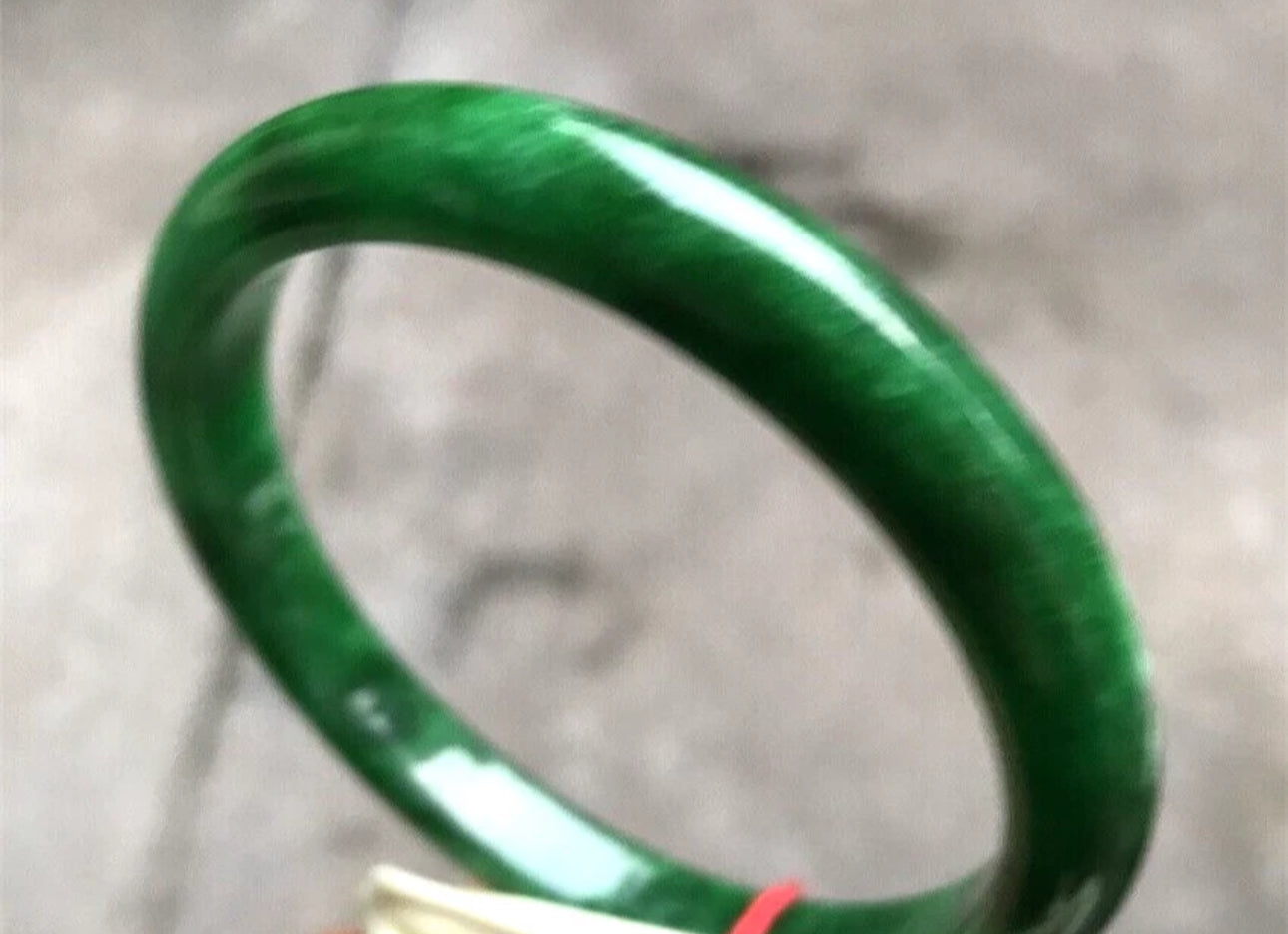 VINTAGE XL Jadeite Green Jade Bangle Size 65 mm Deep Emerald Green Jade U744