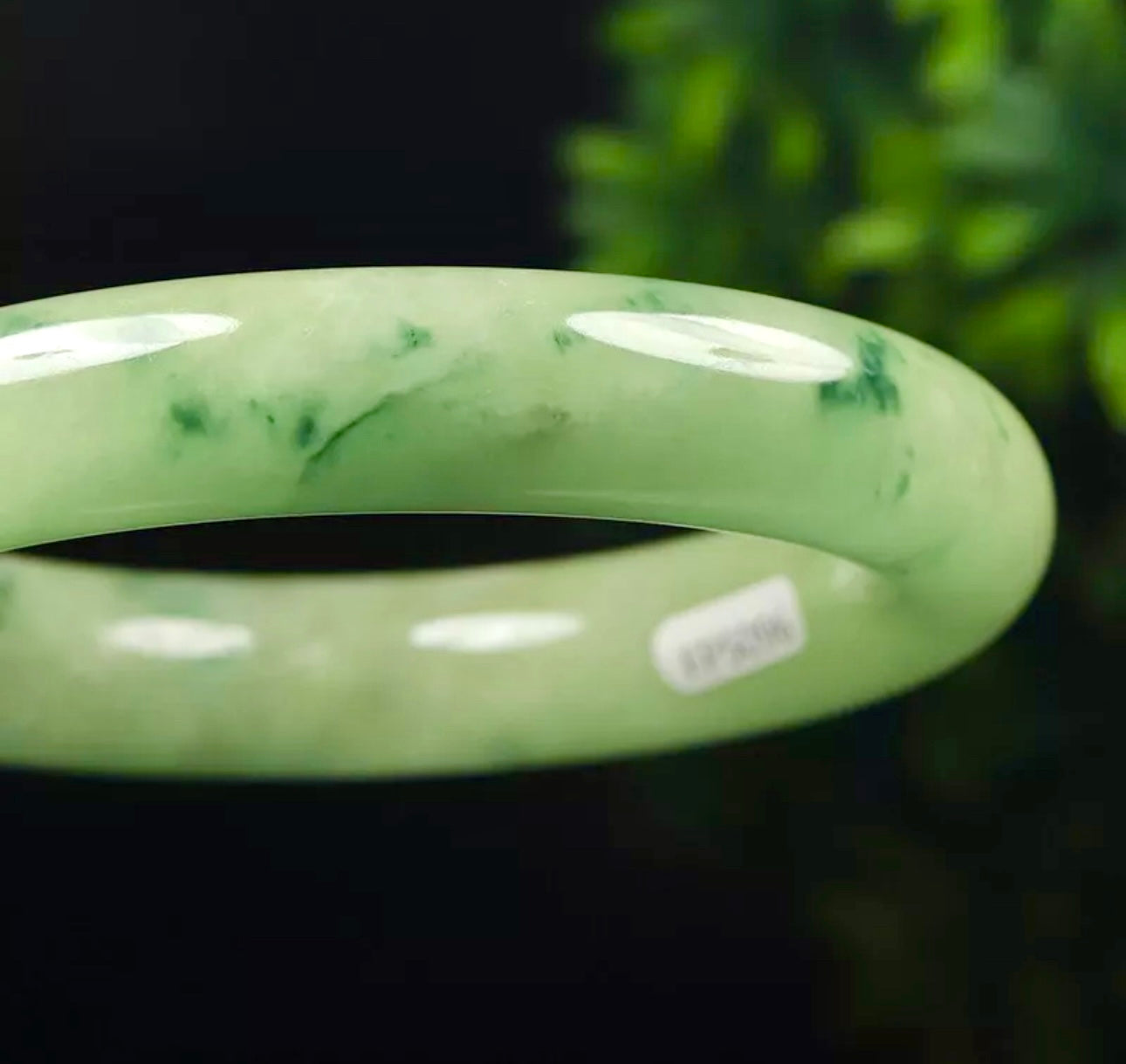 VINTAGE Large Jadeite Green Jade Bane Size 60mm Round Princess Chunky Cut S245 - JazzyJewelbyAmina