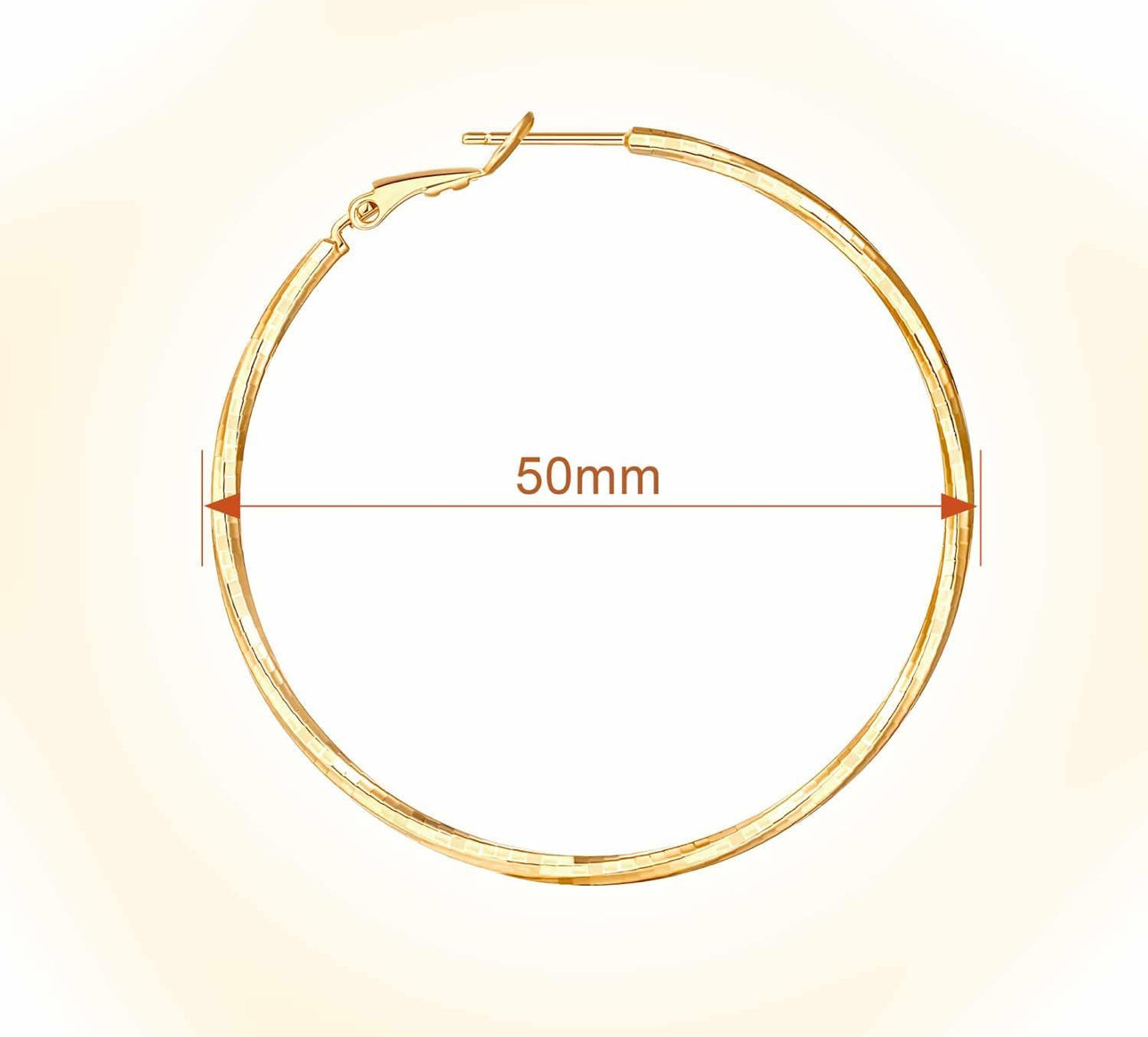 14K Yellow Good Medium Sized Hoops - French Twist - JazzyJewelbyAmina