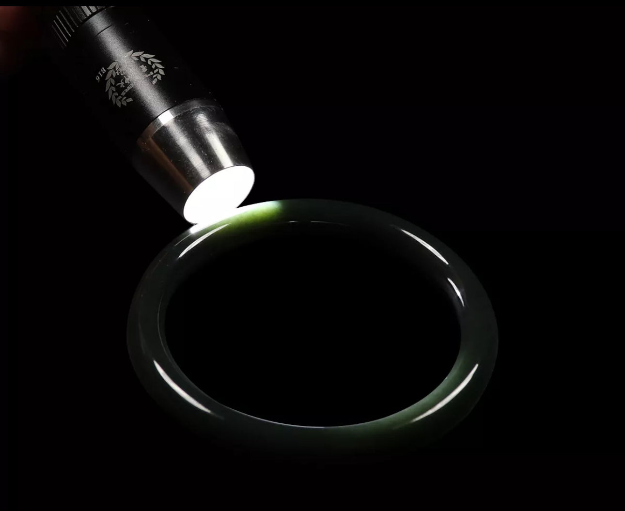 VINTAGE Large Jadeite Green Black Hetian Nephrite Jade Certified Size 61 mm F771 - JazzyJewelbyAmina