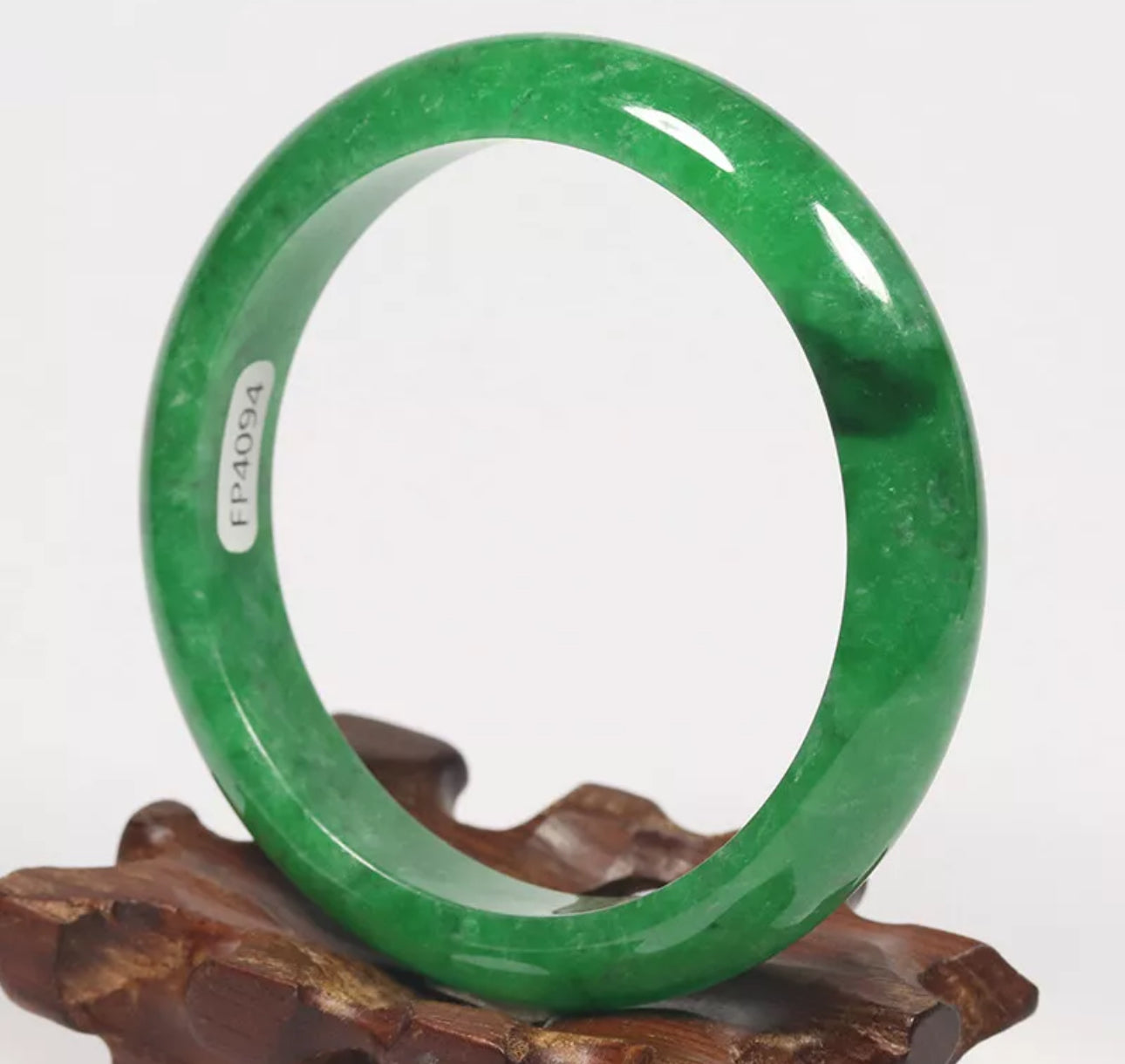 VINTAGE Medium Jadeite Green Jade Bangle Size 58mm Bright Apple Green! N241 - JazzyJewelbyAmina