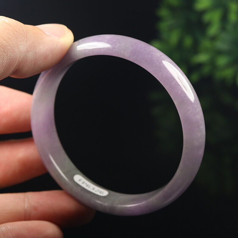 VINTAGE Medium Jadeite Lavender Jade Bangle Size 58mm D326 - JazzyJewelbyAmina