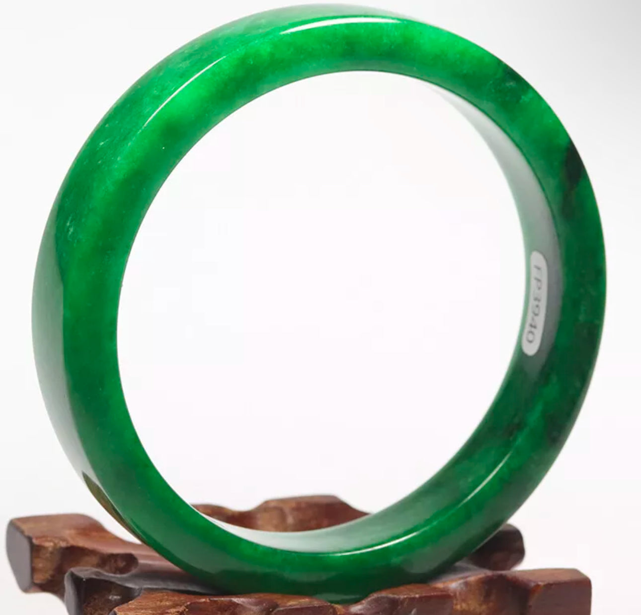 VINTAGE XXL Jadeite Green Jade Bangle Size 67mm Apple Green Jade Square Cut M933 - JazzyJewelbyAmina