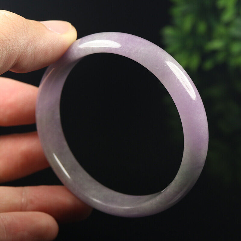 VINTAGE Medium Jadeite Lavender Jade Bangle Size 58mm D326 - JazzyJewelbyAmina