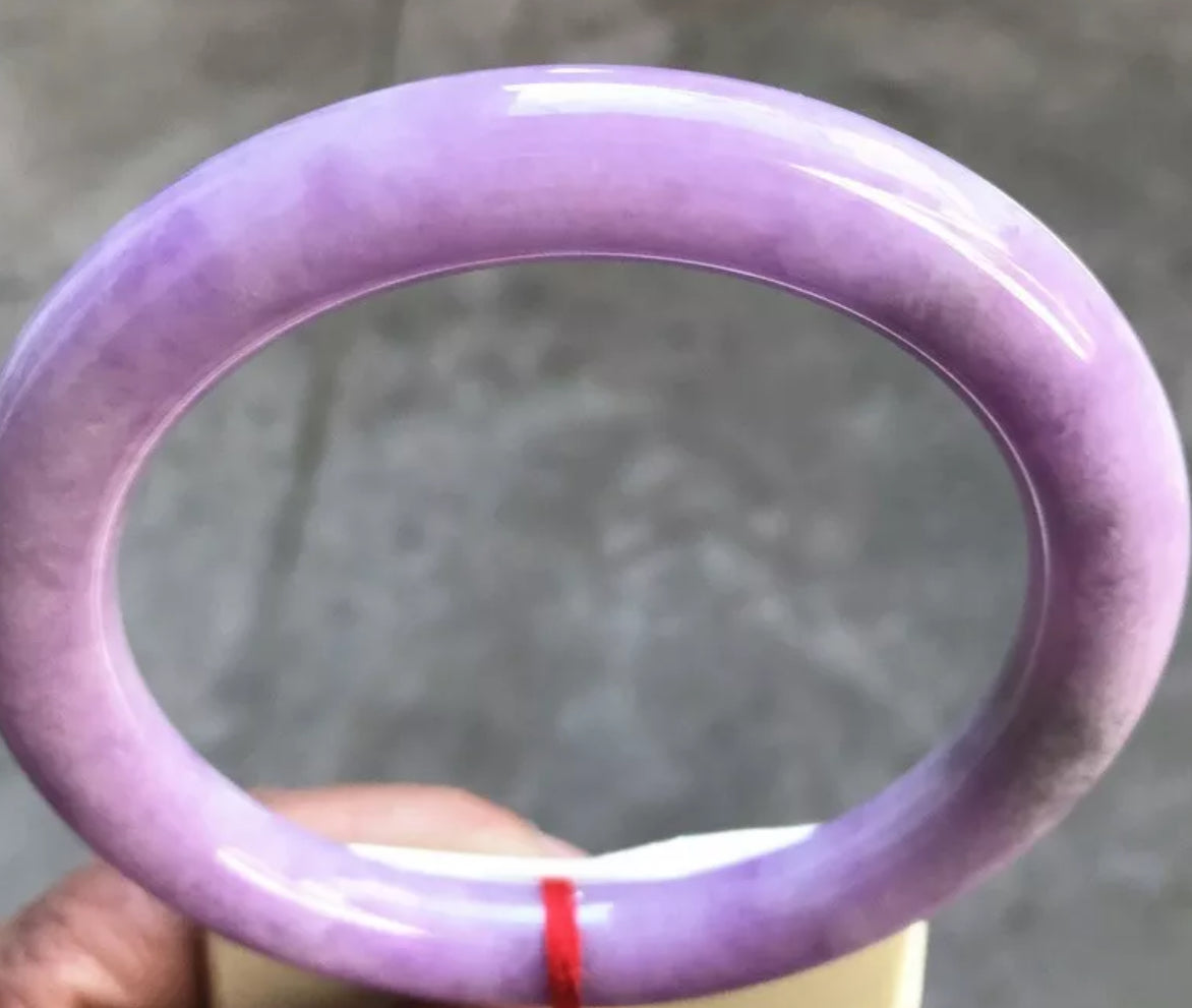 VINTAGE XXL Jadeite Deep Lavender Jade Bangle Size 74 mm Unique Fine Jade Piece U618