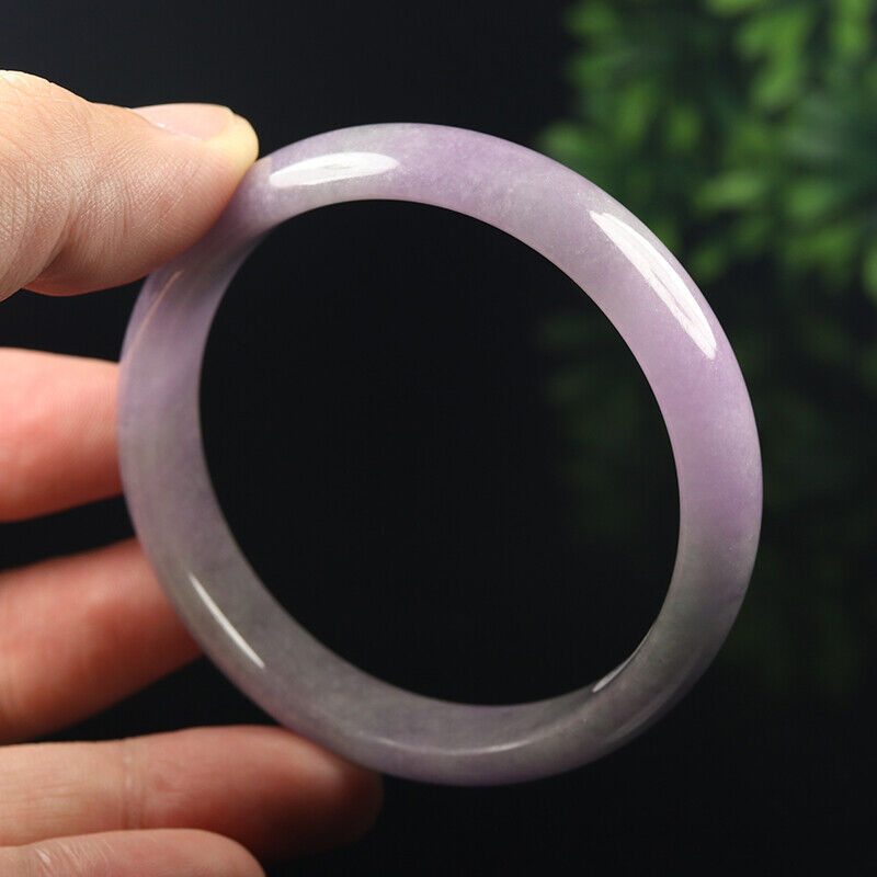 VINTAGE Medium Jadeite Lavender Jade Bangle Size 58mm D326 - JazzyJewelbyAmina