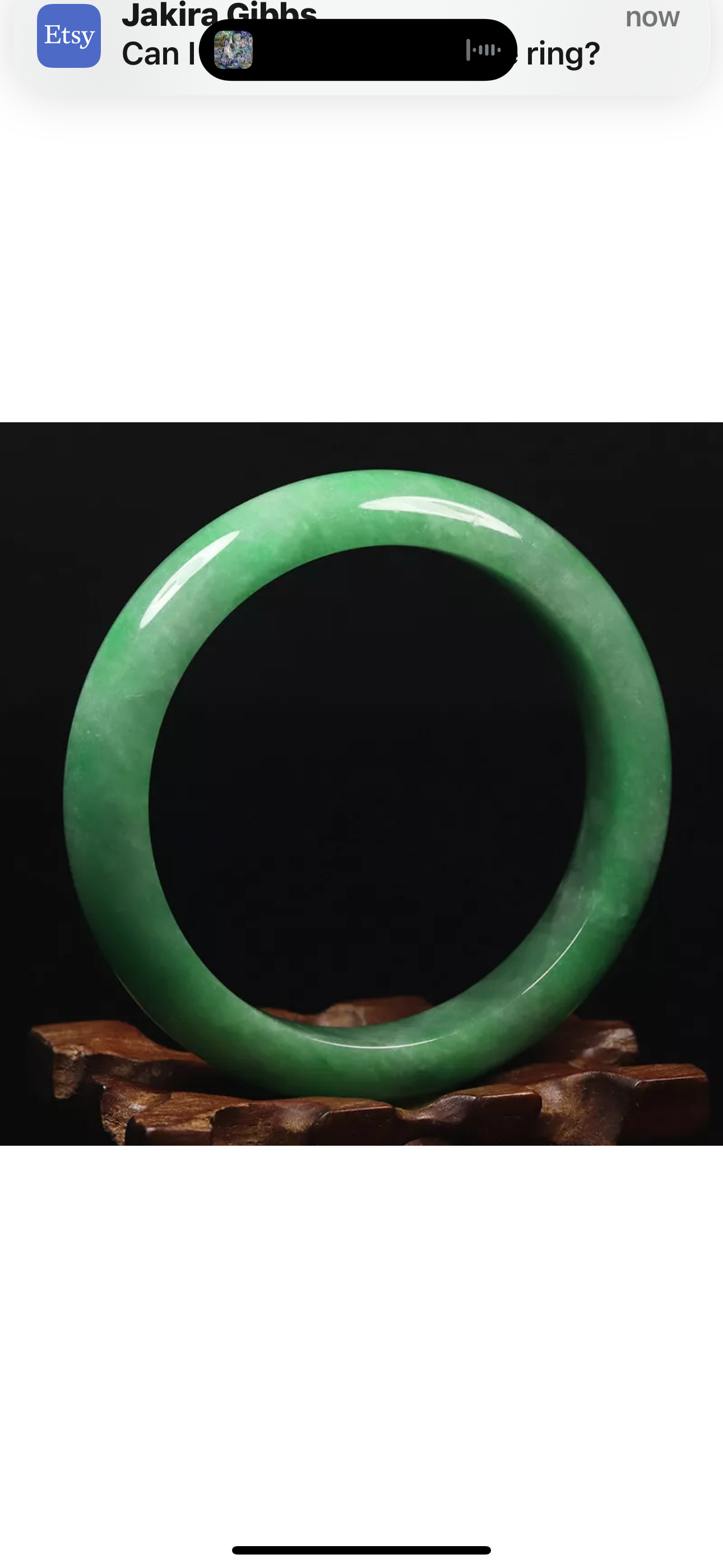 VINTAGE Medium Jadeite Green Jade Bangle Size 58mm S595 - JazzyJewelbyAmina