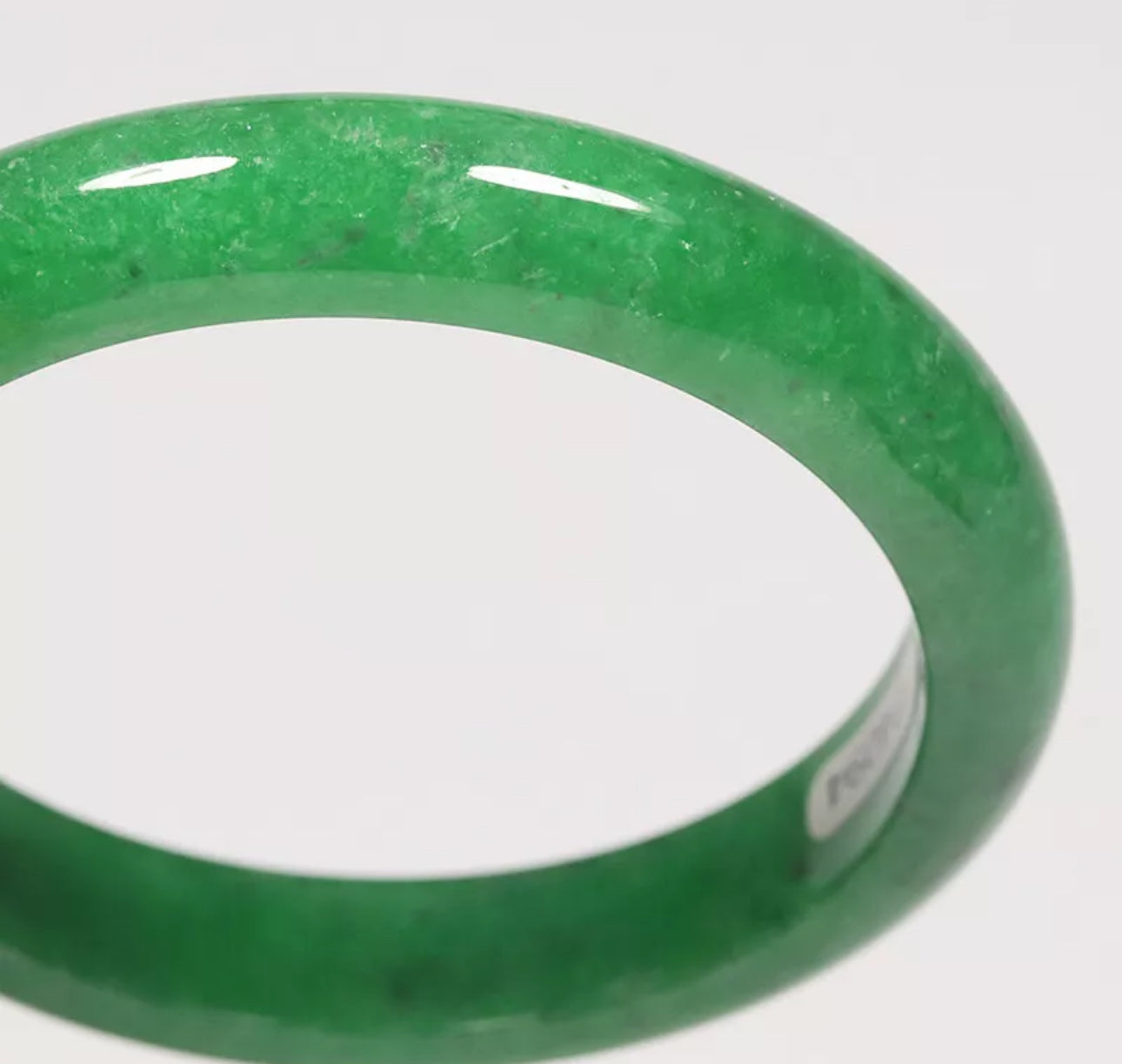 VINTAGE Medium Jadeite Green Jade Bangle Size 58mm Bright Apple Green! N241 - JazzyJewelbyAmina