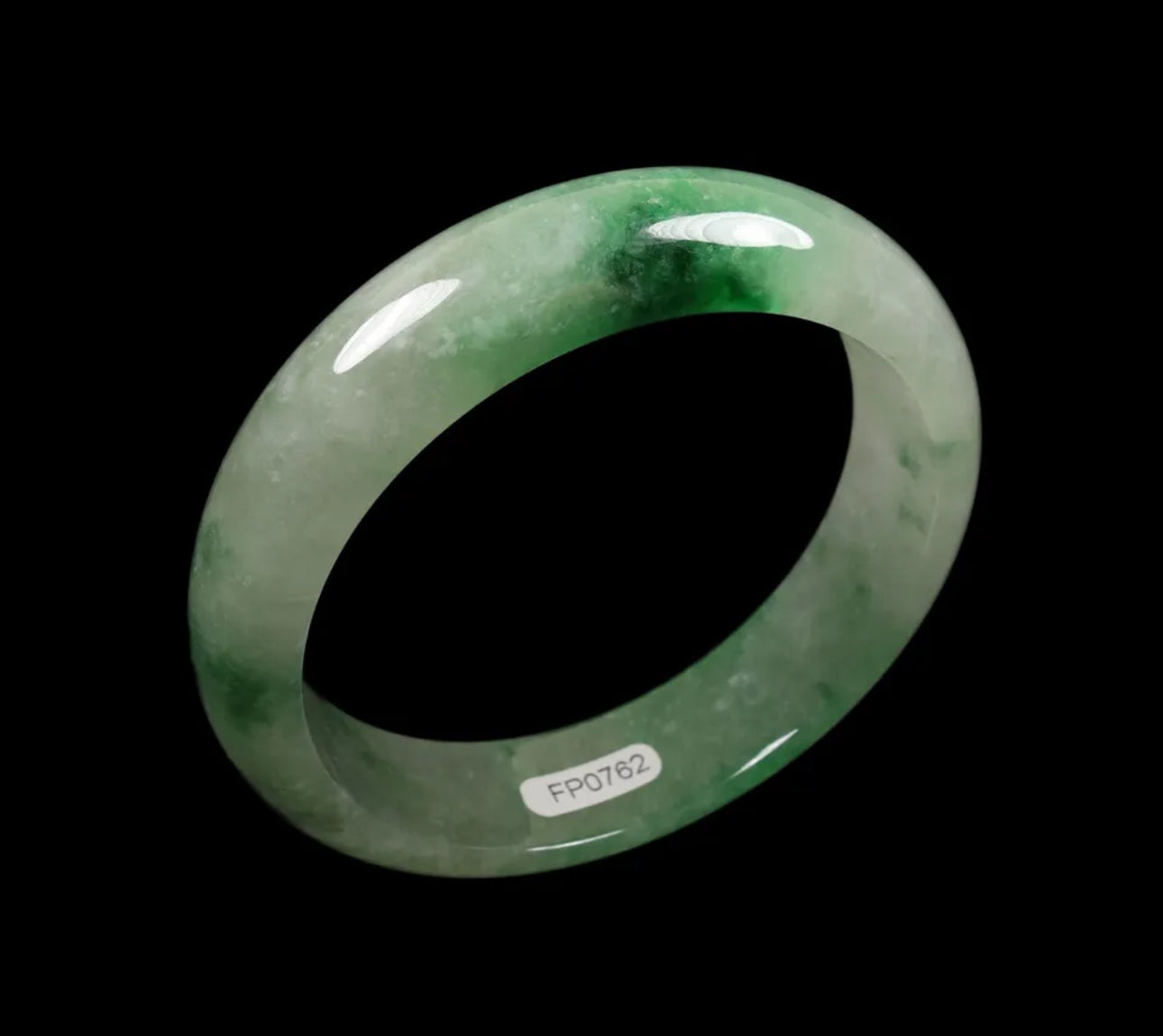 VINTAGE Medium Jadeite Green Jade Bangle Size 58mm Y577 - JazzyJewelbyAmina