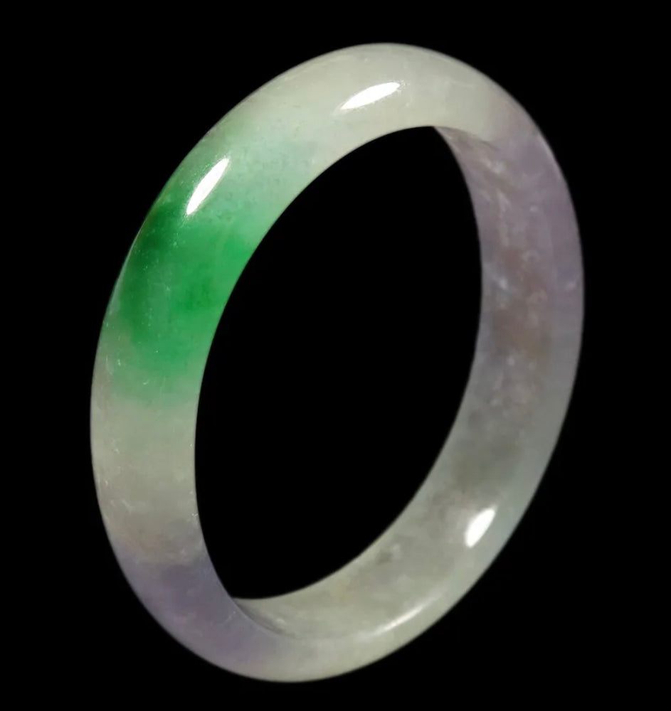 VINTAGE Small Jadeite Lavender/Green Jade Bangle from Burma - Size 55mm S967 - JazzyJewelbyAmina
