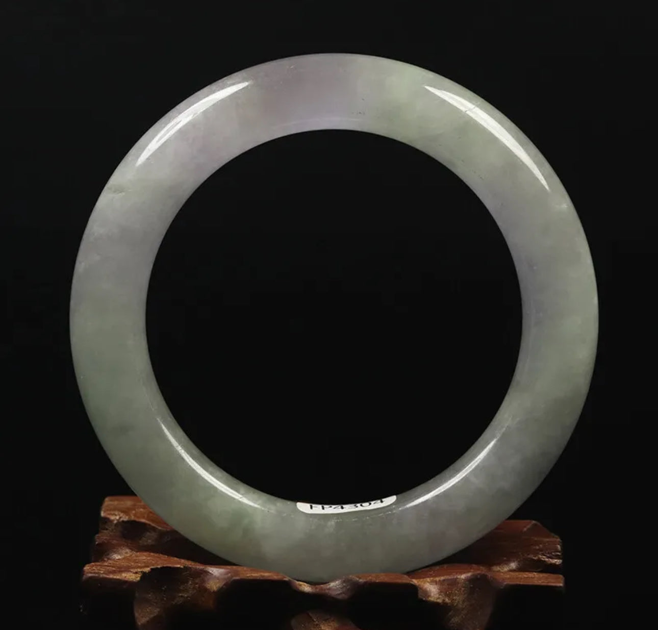 VINTAGE Small Jade Green Jade Bangle Size 56mm Round Princess Cut Chunky A661 - JazzyJewelbyAmina