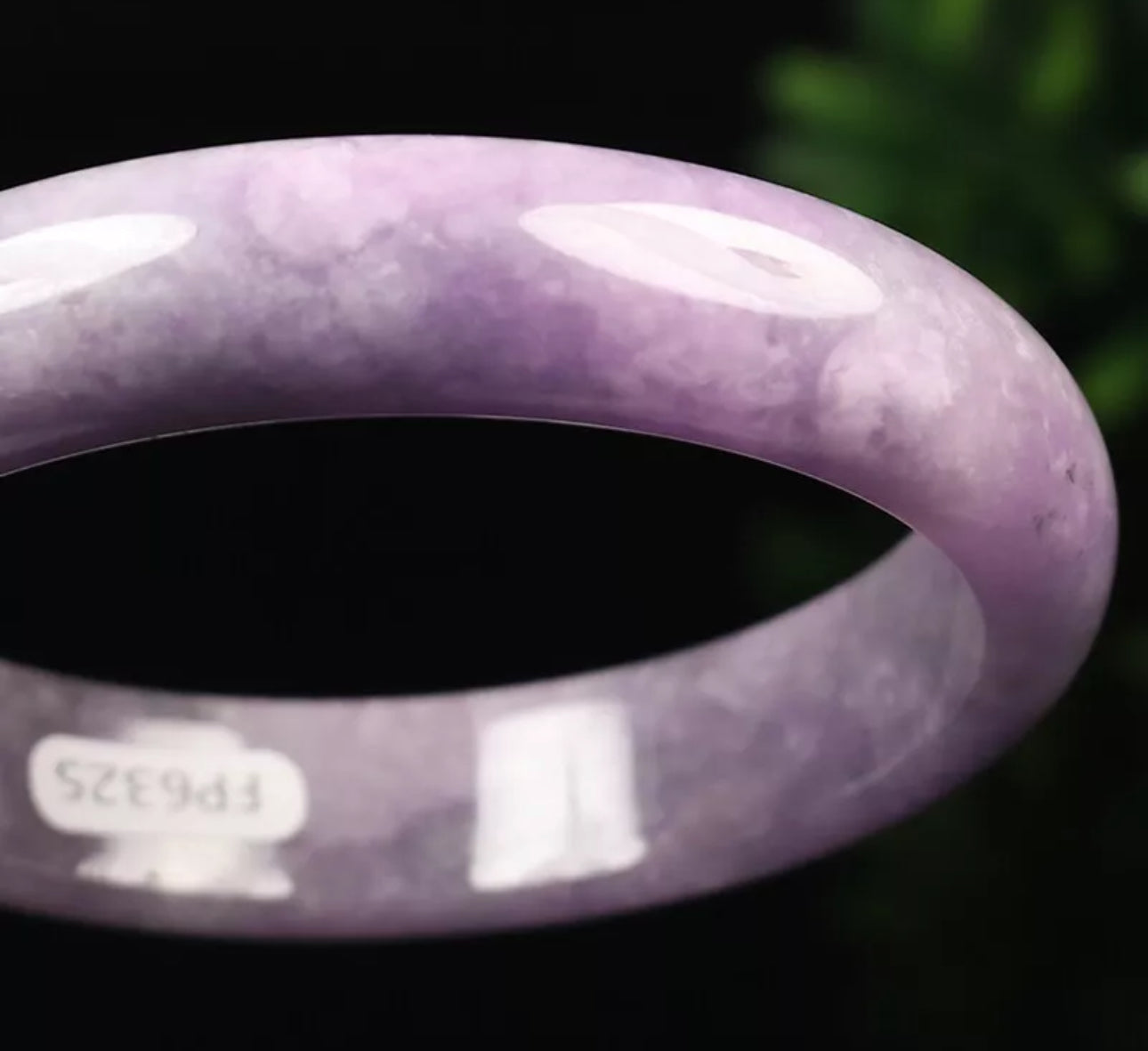 VINTAGE Medium Jadeite Lavender Jade Bangle Size 57 MM Rich Lavender Jade Shade G703 - JazzyJewelbyAmina