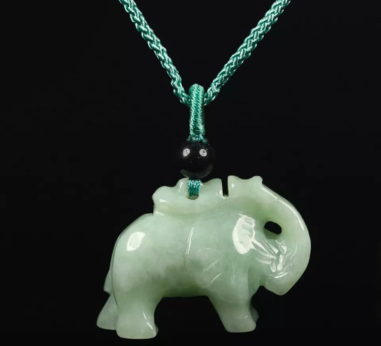 VINTAGE Certified Jadeite Green Jade Pendant/Amulet. Trunk Up Brings Prosperity! F331 - JazzyJewelbyAmina