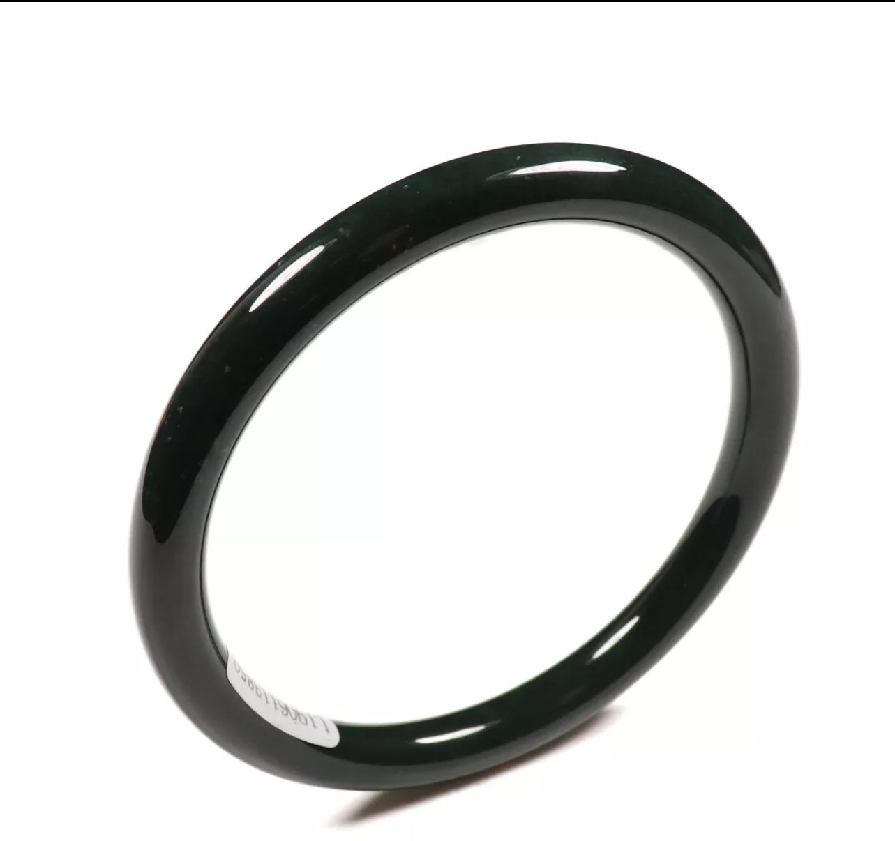 VINTAGE Large Jadeite Green Black Hetian Nephrite Jade Certified Size 61 mm F771 - JazzyJewelbyAmina