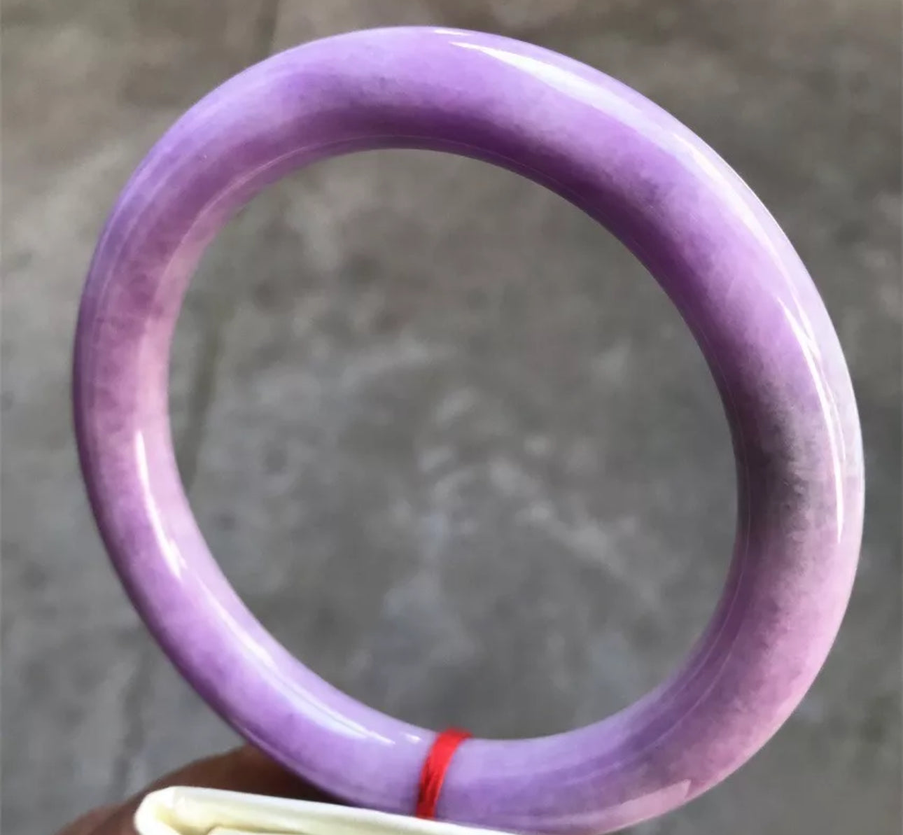 VINTAGE XXL Jadeite Deep Lavender Jade Bangle Size 74 mm Unique Fine Jade Piece U618