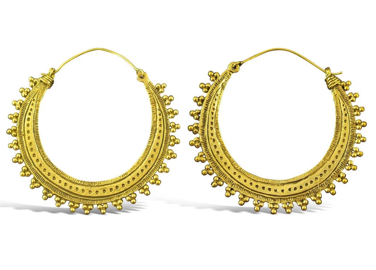 Handmade BOHO Brass Mandala Earrings - JazzyJewelbyAmina