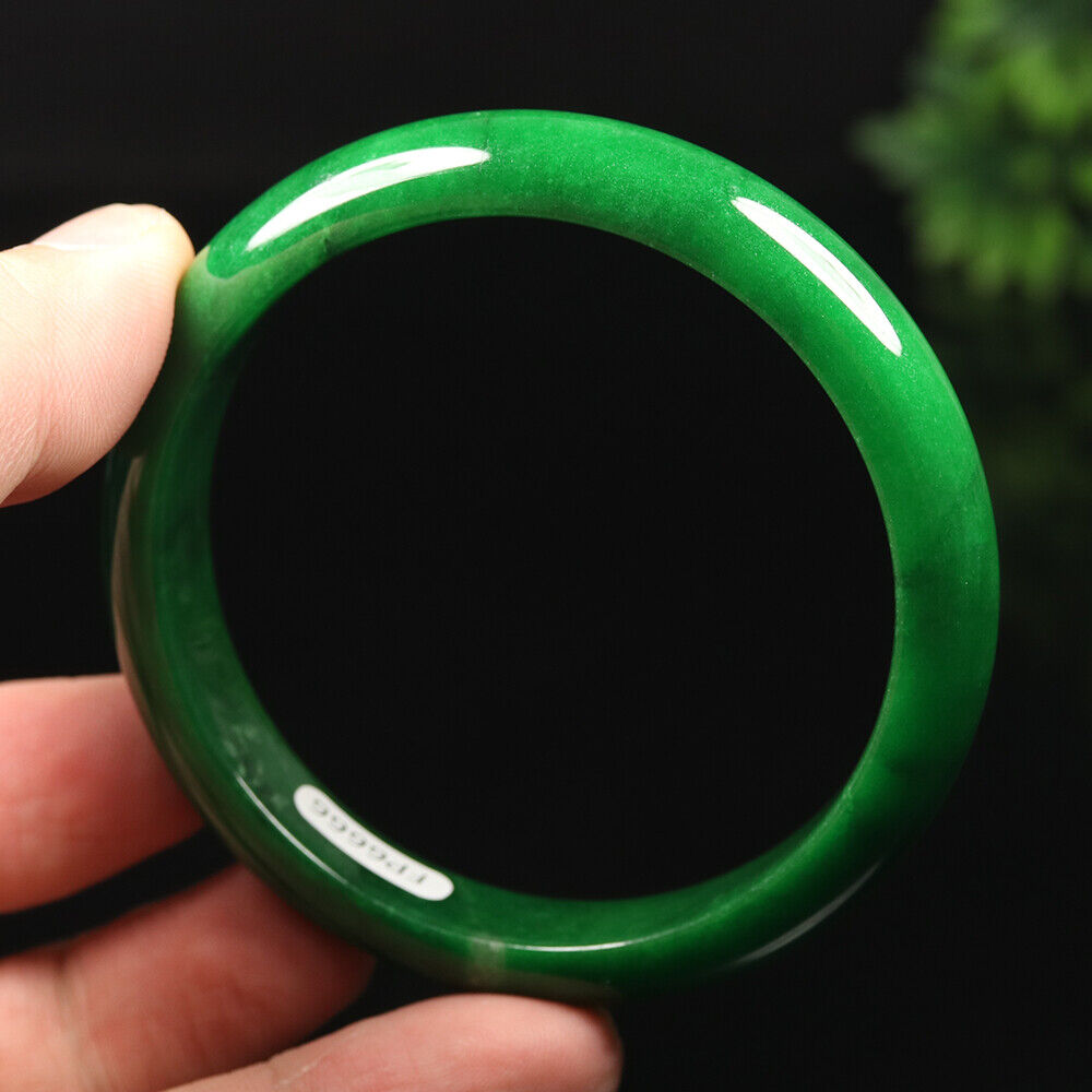 VINTAGE Medium jade Ute Green Jade Bangle Size 58mm M385 - JazzyJewelbyAmina