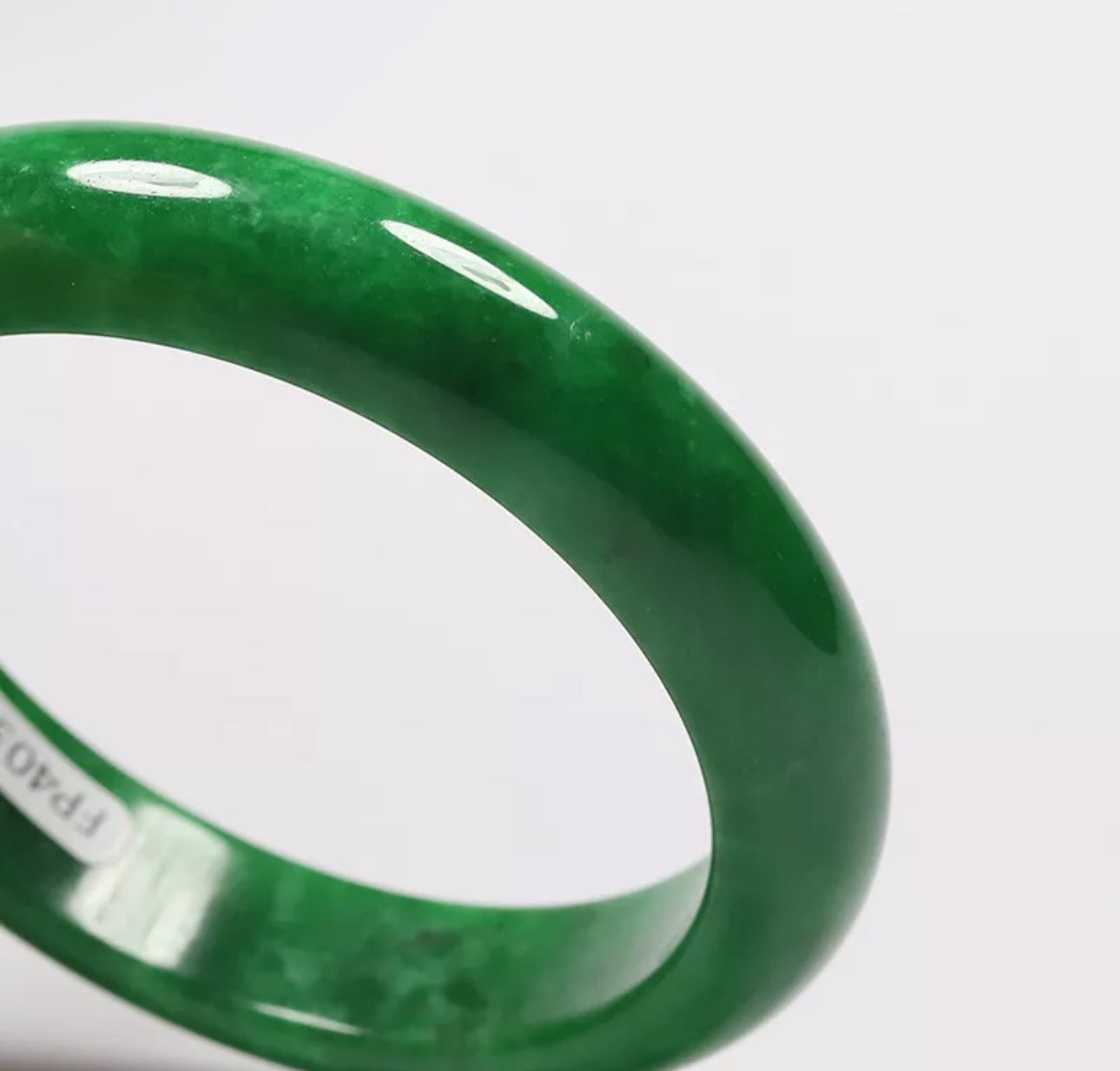 VINTAGE Medium Jadeite Green Jade Bangle Size 58mm M119 - JazzyJewelbyAmina