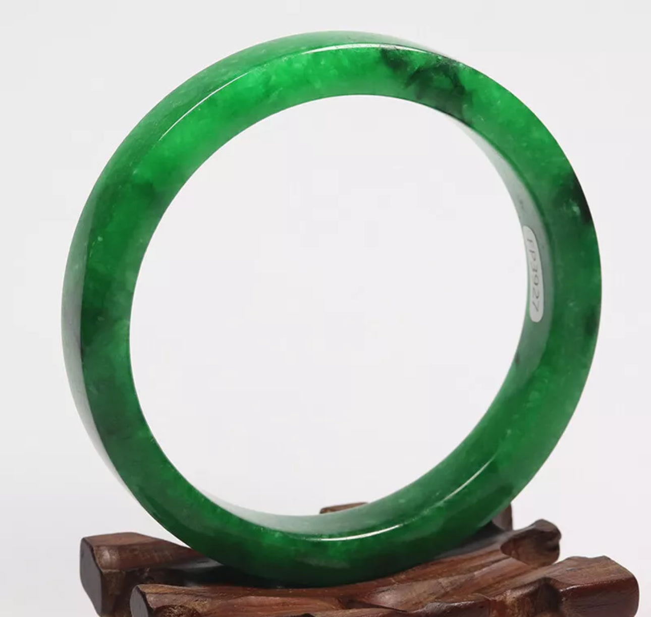 VINTAGE XXL Jadeite Emerald Green Jade A bangle Square Cut Size 67mm N907 - JazzyJewelbyAmina