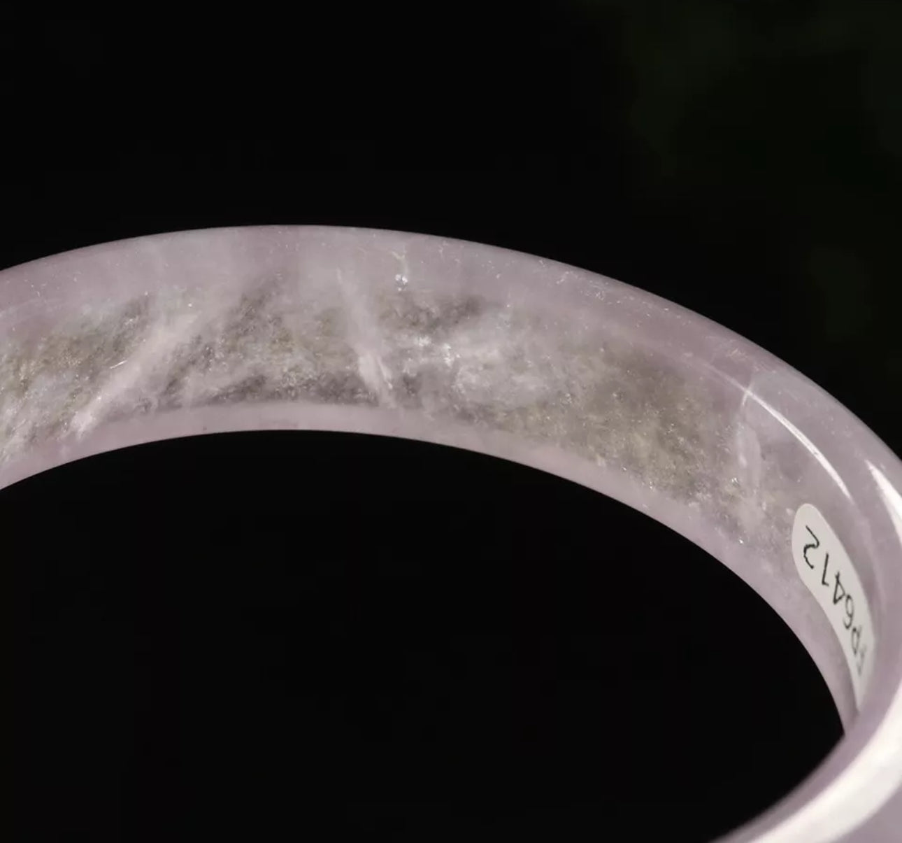 VINTAGE Small Jadeite Lavender Icy Jade Bangle Size 55mm S877 - JazzyJewelbyAmina