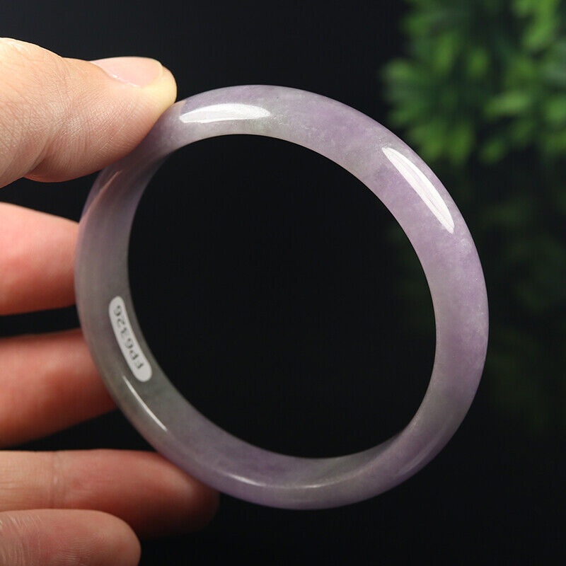 VINTAGE Medium Jadeite Lavender Jade Bangle Size 58mm D326 - JazzyJewelbyAmina
