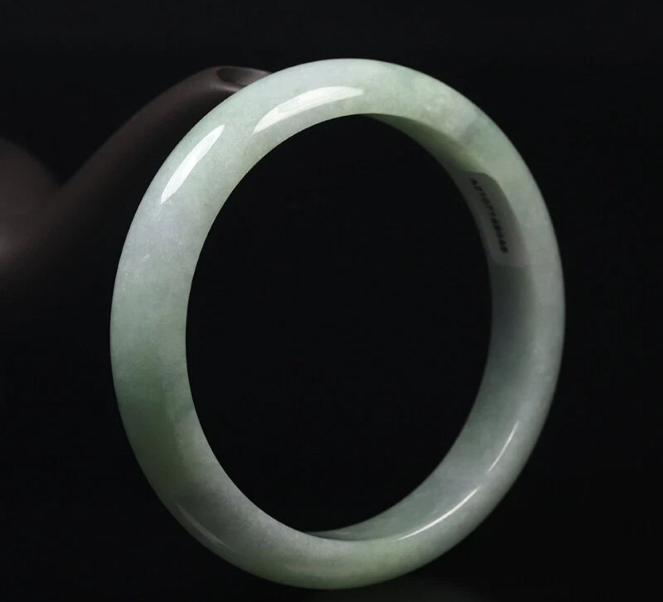 VINTAGE Medium Jadeite Green Jade Bangle Certified Size 58.5 MM Unique Jade Piece G345 - JazzyJewelbyAmina
