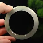 VINTAGE Small Jadeite Green/White Lavender Jade Bangle Size 55 mm Round Princess Cut L527 - JazzyJewelbyAmina