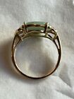 VINTAGE Jade Green Ring - Pi Pendant 14K Yellow Gold 7.5 US - JazzyJewelbyAmina