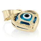 Handmade Evile Eye - 14K Solid Gold Pendant - JazzyJewelbyAmina