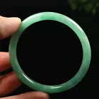 VINTAGE Large Jadeite Green Jade Bangle Size 60mm Round Princess Thin Cut - Stackable U801 - JazzyJewelbyAmina