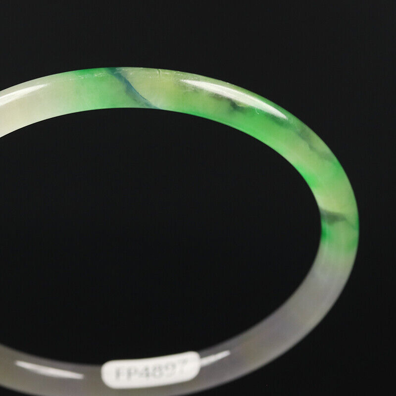 VINTAAGE Medium Jadeite Green/Lavender Jade Bangle Size 58mm Round Princess Thin Bangle F847 - JazzyJewelbyAmina