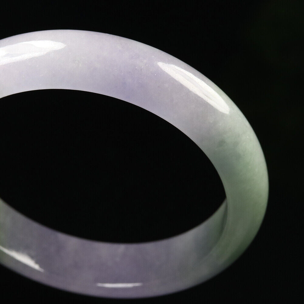VINTAGE Medium Jdeite Green/Lavender Jade Bangle Size 59mm M151 - JazzyJewelbyAmina