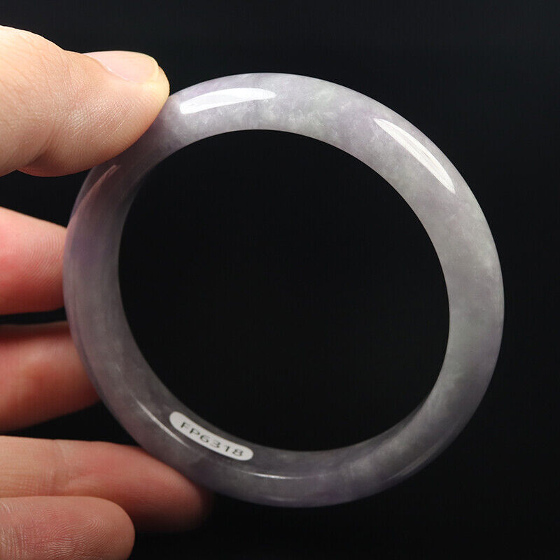 VINTAGE Medium Jadeite Lavender Jade Bangle Size 57mm M689 - JazzyJewelbyAmina