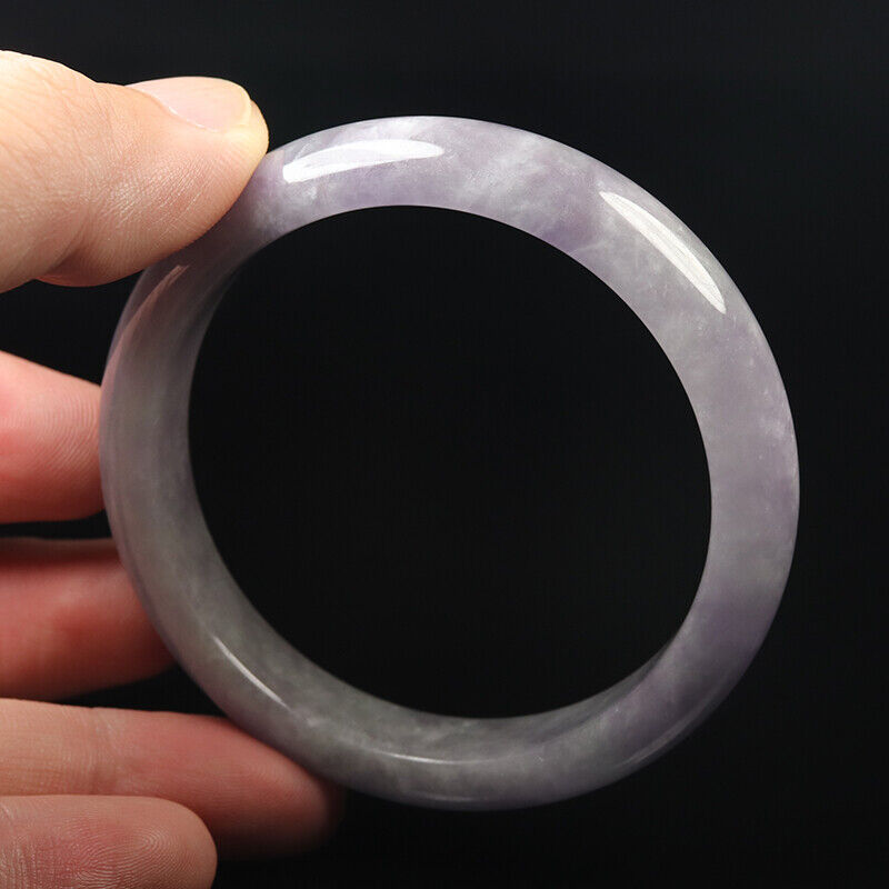 VINTAGE Medium Jadeite Lavender Jade Bangle Size 57mm M689 - JazzyJewelbyAmina