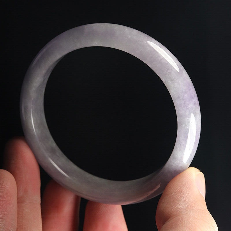 VINTAGE Medium Jadeite Lavender Jade Bangle Size 57mm M689 - JazzyJewelbyAmina