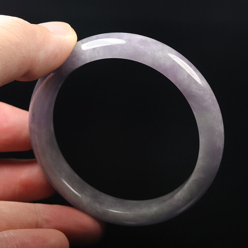 VINTAGE Medium Jadeite Lavender Jade Bangle Size 57mm M689 - JazzyJewelbyAmina