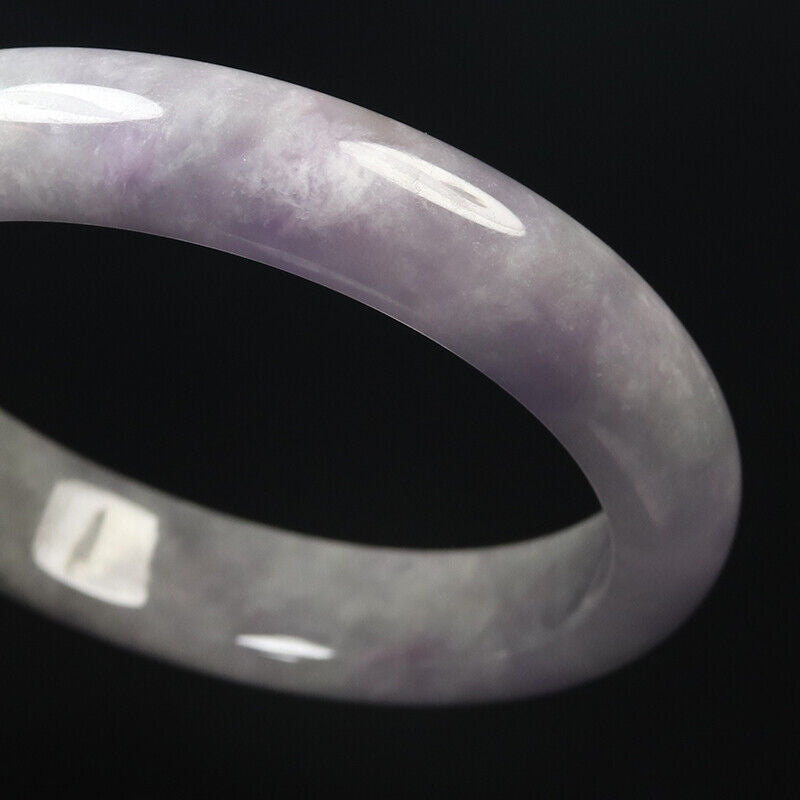 VINTAGE Medium Jadeite Lavender Jade Bangle Size 57mm M689 - JazzyJewelbyAmina